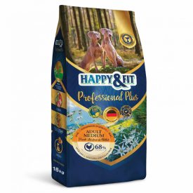   Happy&Fit Professional Plus Fresh Chicken & Millet csirkés kutyatáp közepes testű kutyáknak 18 kg