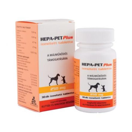 Hepa-Pet Plus 250 mg májvédő, májtisztító tabletta kistestű kutyáknak - 30 db