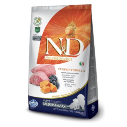 N&D Dog Grain Free bárány&áfonya sütőtökkel kölyökkutya kutya 2,5 kg