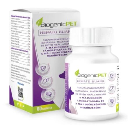 BiogenicPet Hepato Guard 60x – májvédő étrend-kiegészítő kutyáknak és macskáknak a máj egészségének támogatására