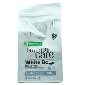   Nature's Protection White Dogs Grain Free White Fish kutyatáp fehér szőrű kutyáknak 1,5 kg